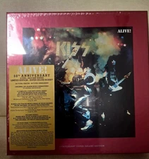 OFFICIAL KISS 50th Anniversary of KISS ALIVE 4 CDs & blu ray audio SUPER DELUXE