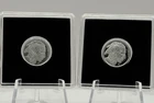 2x 1/10th oz Silver .999 Highland Mint Round Acrylic Hard Case Buffalo Design!