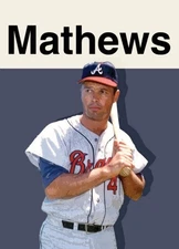 Eddie Mathews Artist Signed Baseball Art Card 2/10