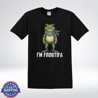I m Frogtifa Funny Frog Resistance Cartoon Graphic T-Shirt