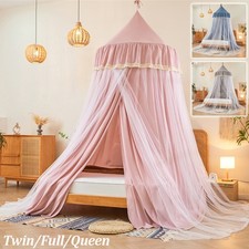 Double Layer Bed Canopy Drapes Bedcover Mosquito Net Curtain Bedding Dome Tent