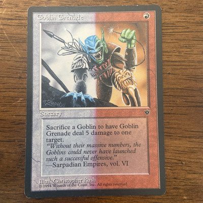 Goblin Grenade MTG Alter/Altered Art Rush Art
