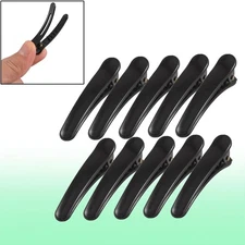 Lady Plastic DIY Accessories Hairdressing Barrettes Hair Clips Black 12 Pcs