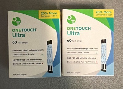 OneTouch Ultra 120ct Strips -Exp 12/31/2026-04/30/2027