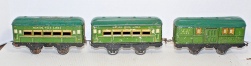 American Flyer Prewar O Gauge Nation Wide Lines JC Penny Passenger 3 Car Set b2