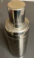 Threshold Hammered Stainless Steel Cocktail Shaker Mixer Bottle 8.5”