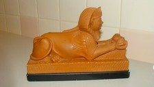 Egyptian Chalkware/Resin? Sphinx Statue made in Italy 5" tall x 7.2" x 3"