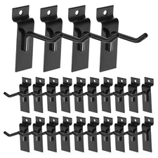 60pcs Slat Wall Hooks 2" Length Pegboard Panel Hanging Hook Black
