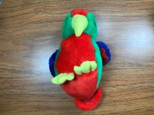 10" Multi Colored Talking Tropical Macaw Parrot Bird Stuffed Animal