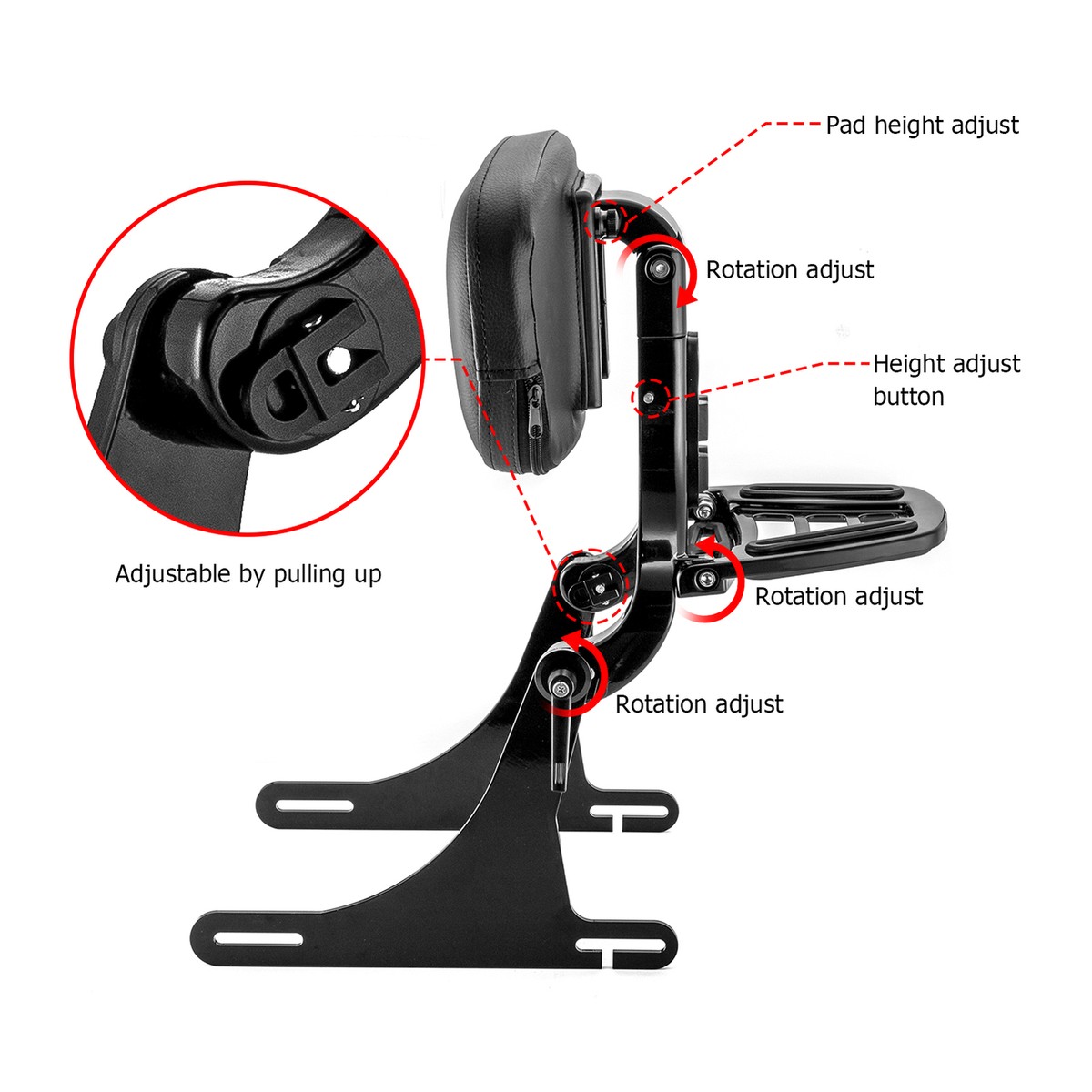 Super Glides TALL BACKREST SISSY BAR HARLEY DYNA SUPER GLIDE