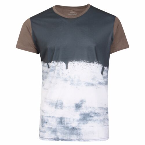 Camiseta para hombre Ex Industrialize multicolor manga corta estampado todas las tallas XS -XXL - Imagen 6 de 31