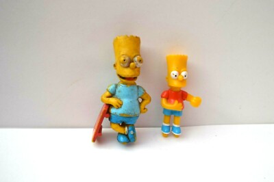 TOY LOT FIGURINE BART SIMPSON AND HIS SKATEBOARD PVC STYLE SCHLEICH PAPO PLASTOY