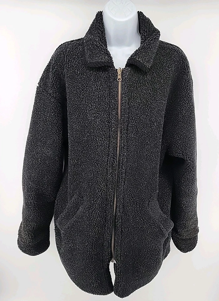 Chaqueta Jason Kole Vintage Mujer Años 90 Talla S Pana Cuello Negra Reversible Foto 3 de 4