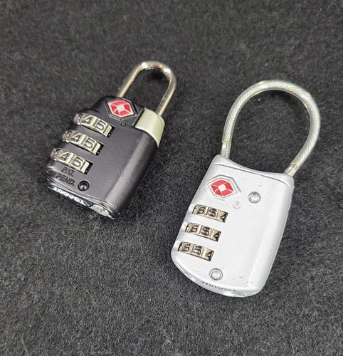 Lot of 2 TSA-Approved Combination Luggage Locks, Lewis N Clark, Master Lock