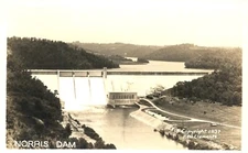 Norris Dam Aerial View Tennessee 1937 Rell Clemens RPPC Real Photo Postcard