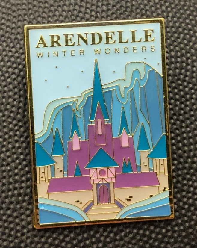 Disney pin 163661 Loungefly Arendelle Winter Wonders Travel Poster Castle Frozen