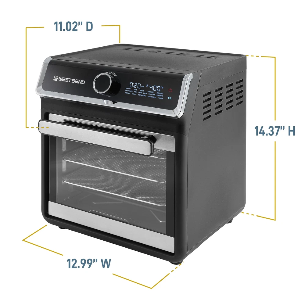 15-Quart Digital Air Fryer Oven with Easy-View Door & 16 Cooking Functions
