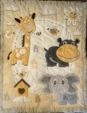 Oberlux Baby Blanket Crib or floor quilt Jungle Animals