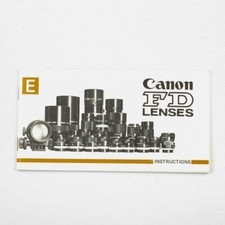 Canon FD Lenses - Original Brochure Manual - Instructions Booklet
