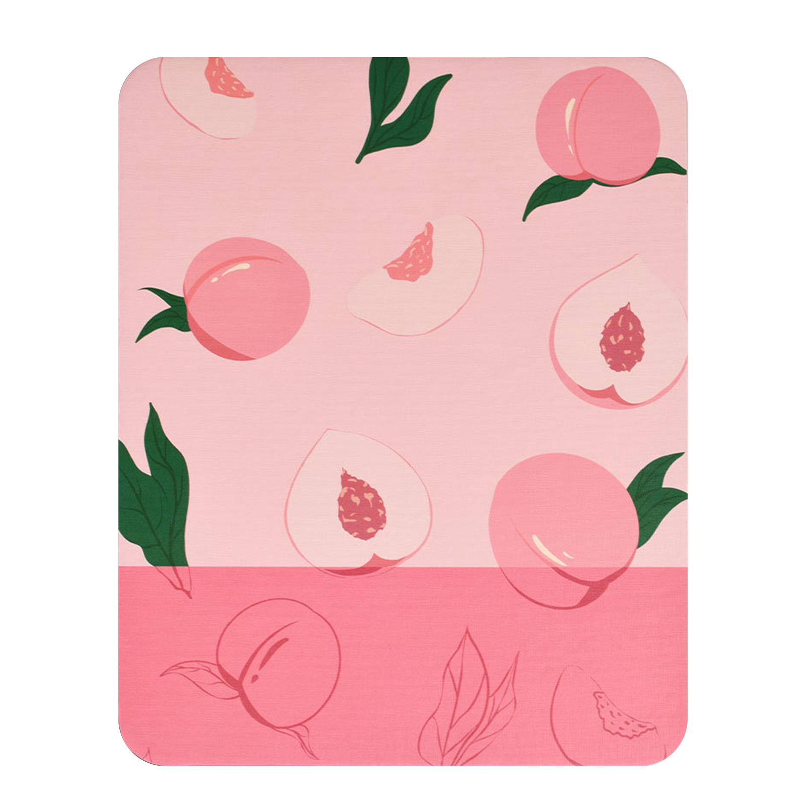 Waterproof Faux Leather Mouse Pad with Adorable Fruits Print for Desktop-image