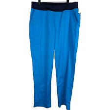 Butter Soft Stretch Scrubs Bottoms Pants Size L T Bright Blue New with Tags