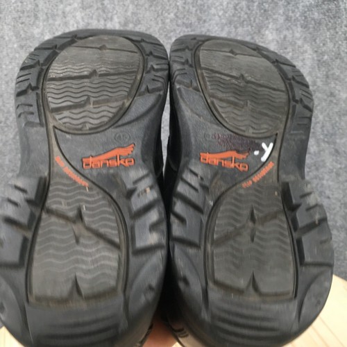 Dansko Shoes Mens 45 Walker Oxford Black Leather Lace Up Round Slip Resistant - Picture 8 of 16