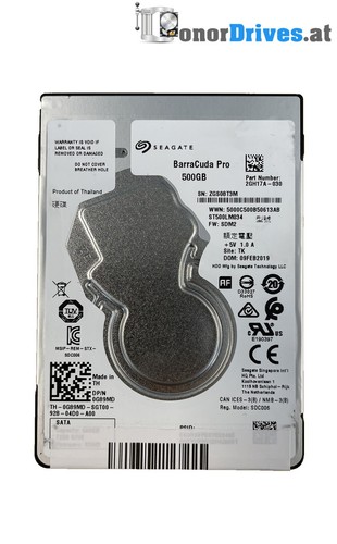 Seagate ST500LM034 - 500 GB - SATA - 2GH17A-030 - PCB 100809471 Rev. A*
