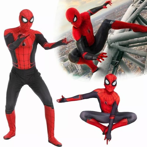 Kids Adults Spider-Man Far From Home Spiderman Zentai Cosplay Costume Suit Gifts - Picture 3 of 24