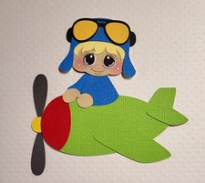 Just Plane Cute Boy Blond Hair Facing Left. Scrapbook, Card Making Paper Piecing