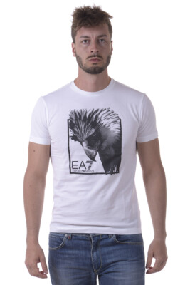 Armani Jeans AJ Sweatshirt Cotton Men White T Shirt 3YPTE7PJ78Z 1100