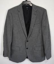 J. Crew Yorkshire Tweed Ludlow Wool Gray 2 Button Sport Coat Blazer 40R