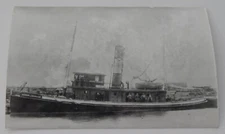 Steamship Steamer ASHER S. HUDSON real photo postcard RPPC