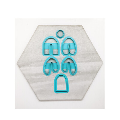 6 Piece Arch Cutter Set for Polymer Clay Earrings | Multiple Size Options