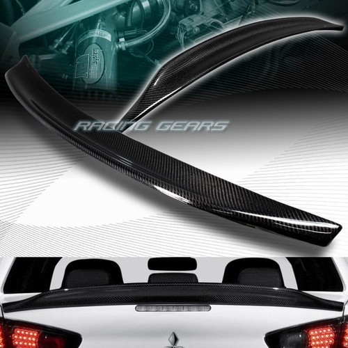 Evo Rear Wing REAL CARBON FIBER REAR TRUNK SPOILER WING FIT 08-17 MITSUBISHI LANCER ...