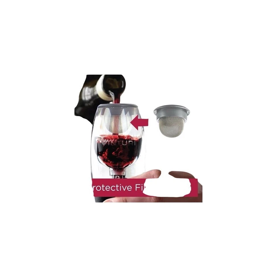 Juego de torre aireador de vino acrílico Vinturi Foto 2 de 4