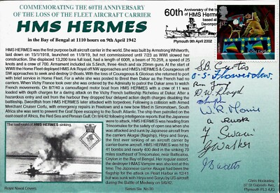 GB FDC MARINEBLAU SIGNIERTE SERIE 6 HMS FOYLEBANK STARLING ZWREN ELSTER COQUETTE CHOSIN