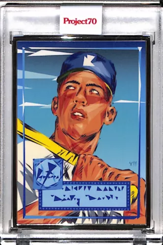 2021 TOPPS PROJECT 70 #574 MICKEY MANTLE BY NATUREL P70 AP SILVER FRAME 19/51