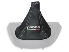 SCHALTMANSCHETTE FÜR FIAT PANDA 3 2012+ SCHALTSACK LEDER PANDA Italia WEISS