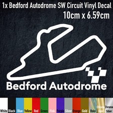 Bedford Autodrome SW Track Race Circuit Vinyl Decal Sticker, HPM038