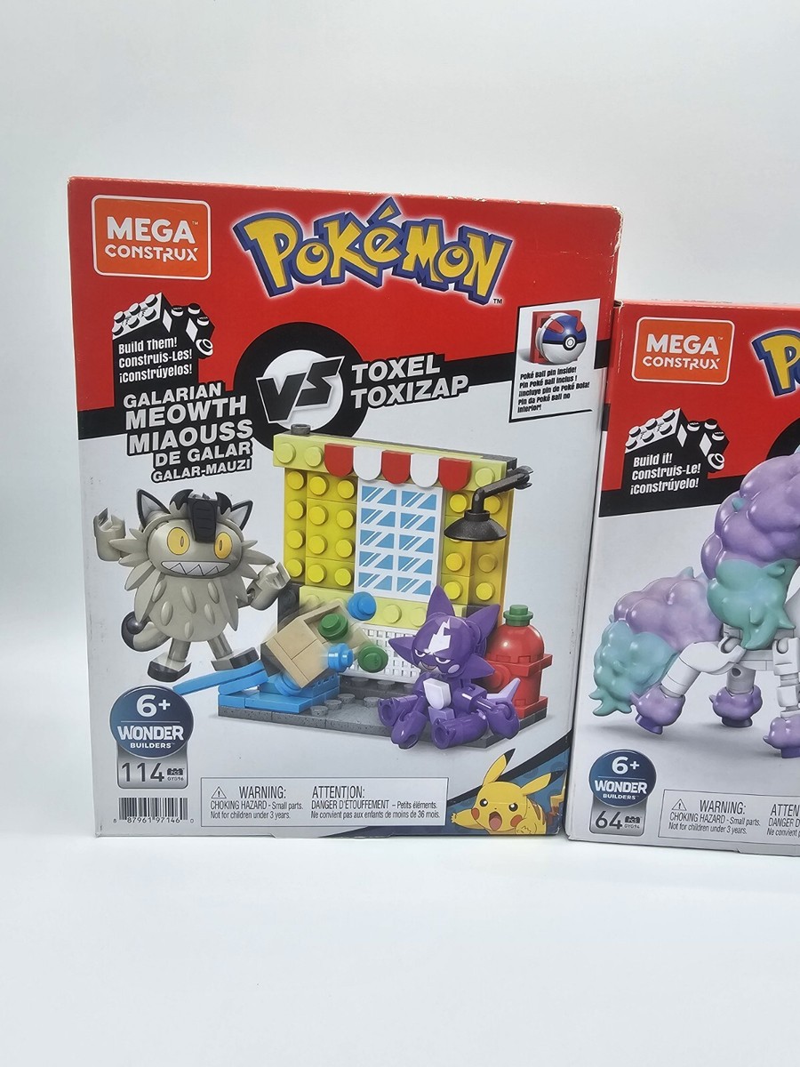 Mega Construx Pokemon Lot Of 2 Bundle Galarian Ponyta & Galarian