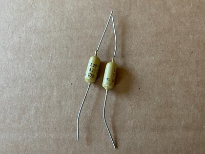2 NOS Vintage Mullard .0082 uf 400v Mustard Capacitors 8200 pf Guaranteed (Qty)