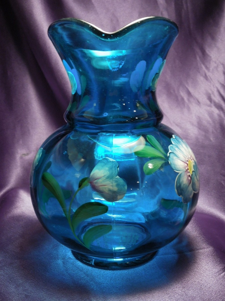 Rare Fenton Presidents 1905-2005 Limited Ed Hand Painted Blue