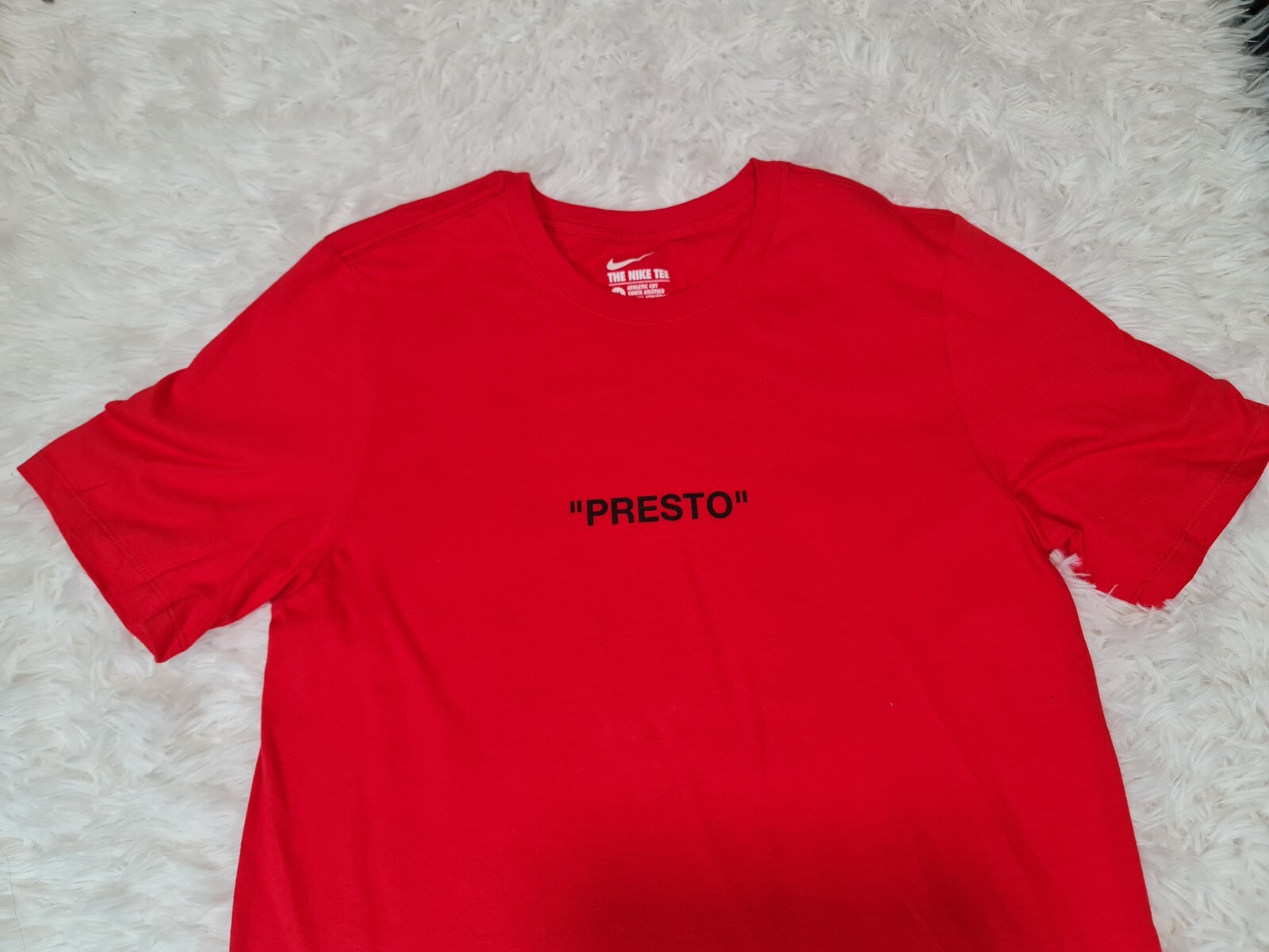 OFF WHITE X NIKE Autentica maglietta nuova Nike x Virgil Abloh Off bianca ""Presto"" taglia media