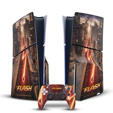 THE FLASH TV SERIES POSTER VINYL SKIN FOR PS5 SLIM DISC CONSOLE  CONTROLLER