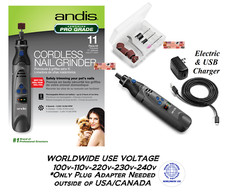 ANDIS PRO CORDLESS RECHARGEABLE Li Ion NAIL GRINDER DOG CAT PET Groomer Grooming