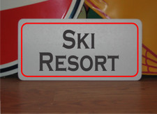 Ski Resort Metal Sign