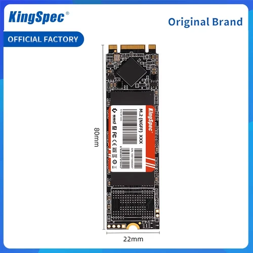 KingSpec M.2 SSD SATA 128GB / 256GB / 512GB / 1TB – 2280 NGFF – NEUF