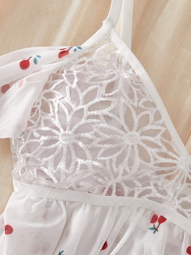 Damen Dessous Sexy Nachthemd Netz Babydoll Teddy Schlupfkleid Nachtwäsche Boudoir - Bild 23 von 27