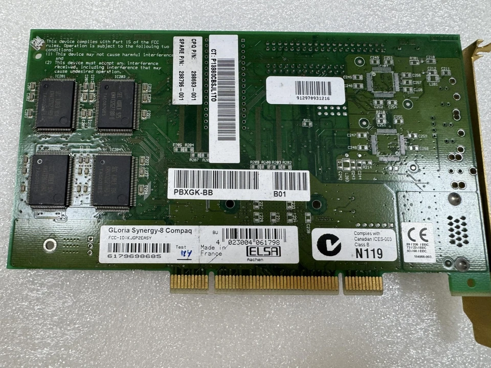 Compaq DEC HP AlphaServer ELSA Gloria PCI Graphic 298693-001 298796-001 PBXGK-BB - Image 3 of 4