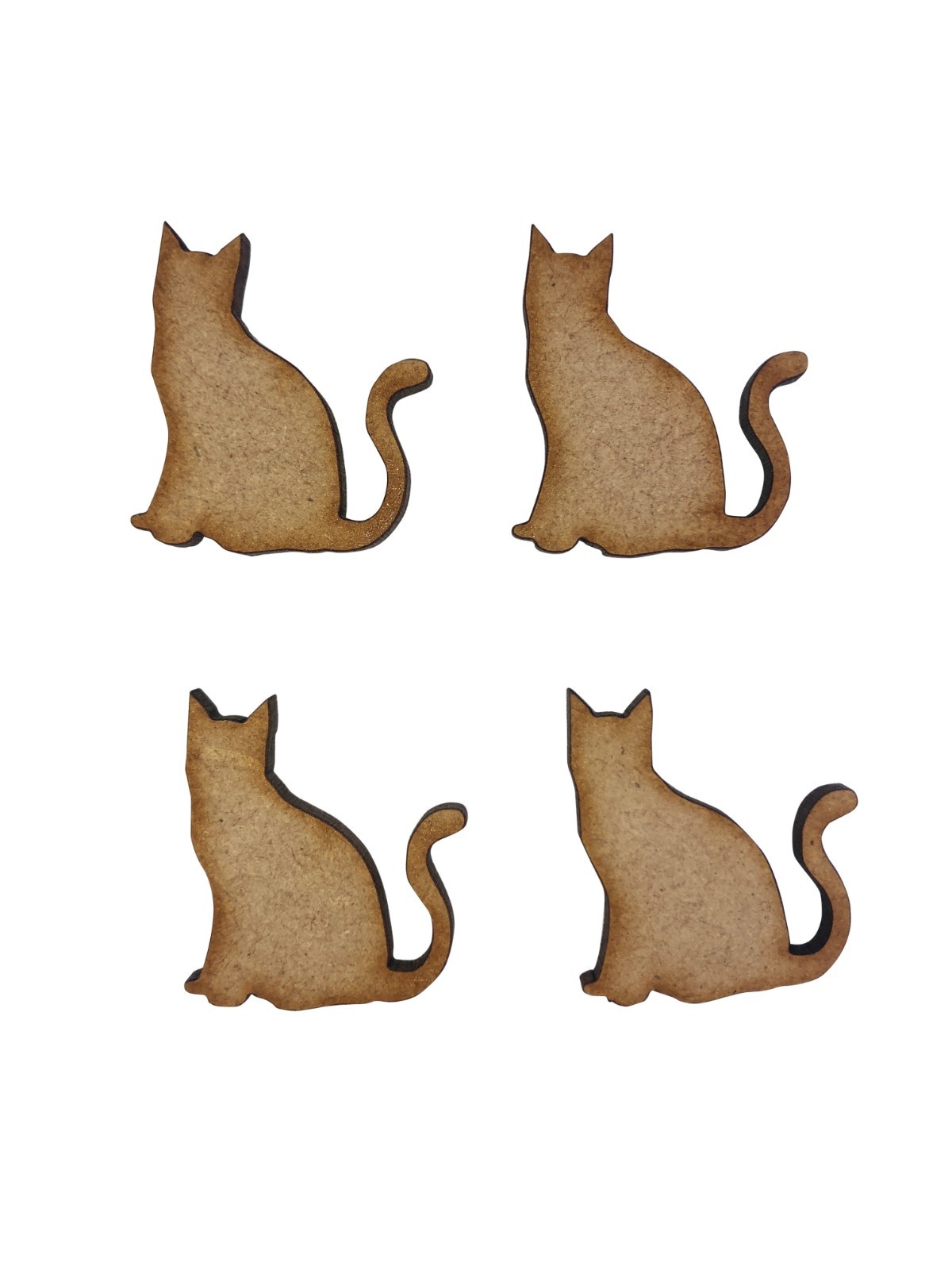 16x Cats 3cm Wood Craft Embelishments Laser Cut Shape MDF